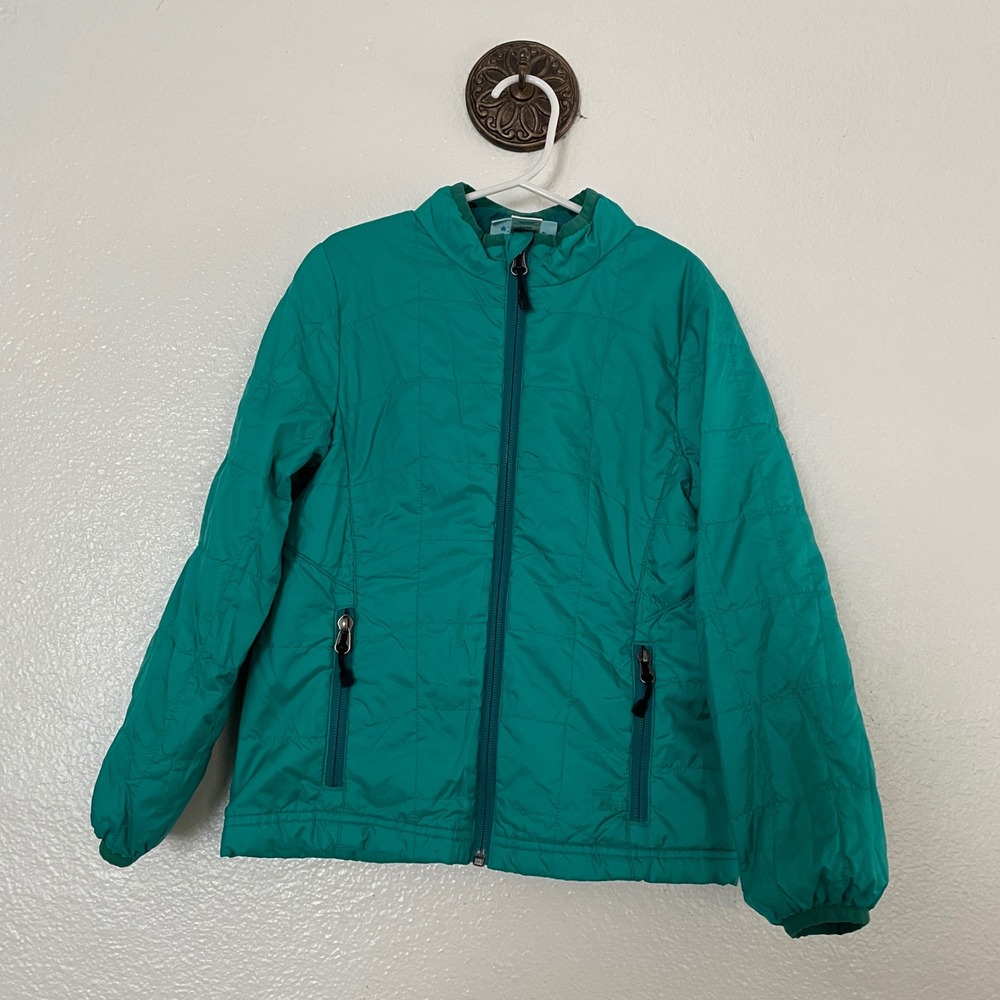 REI Girls Revelcloud Quilted Puffer Jacket Teal Green XS 6-7